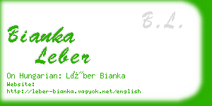 bianka leber business card